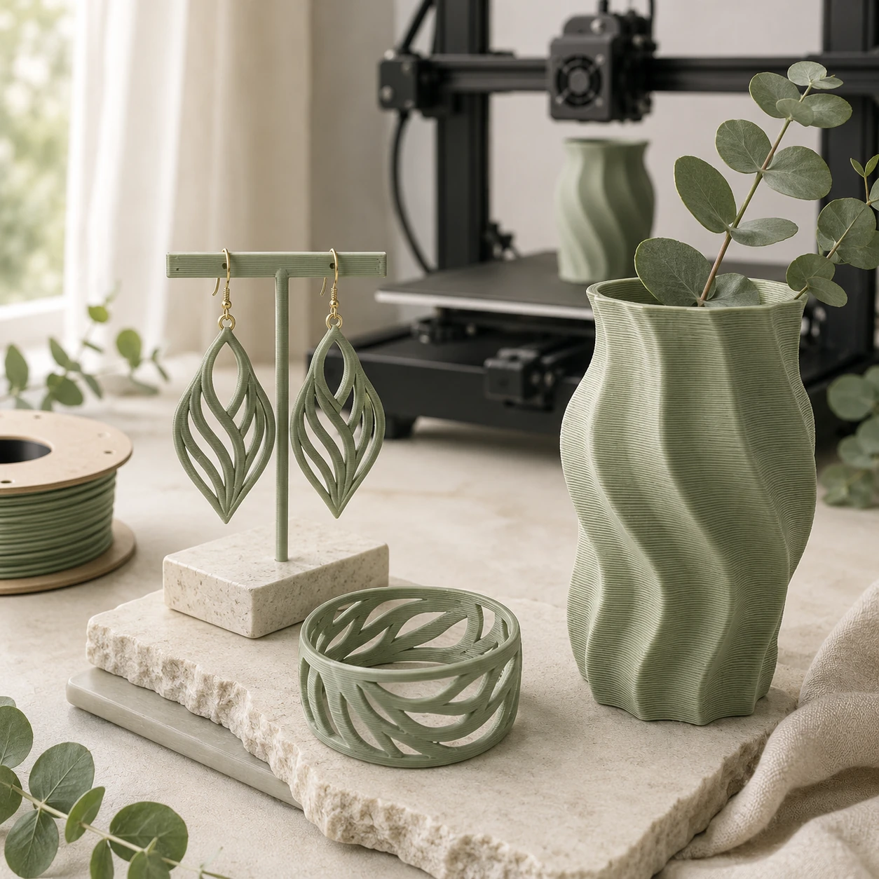 Piezas PoisonLily fabricadas mediante impresión 3D en PLA