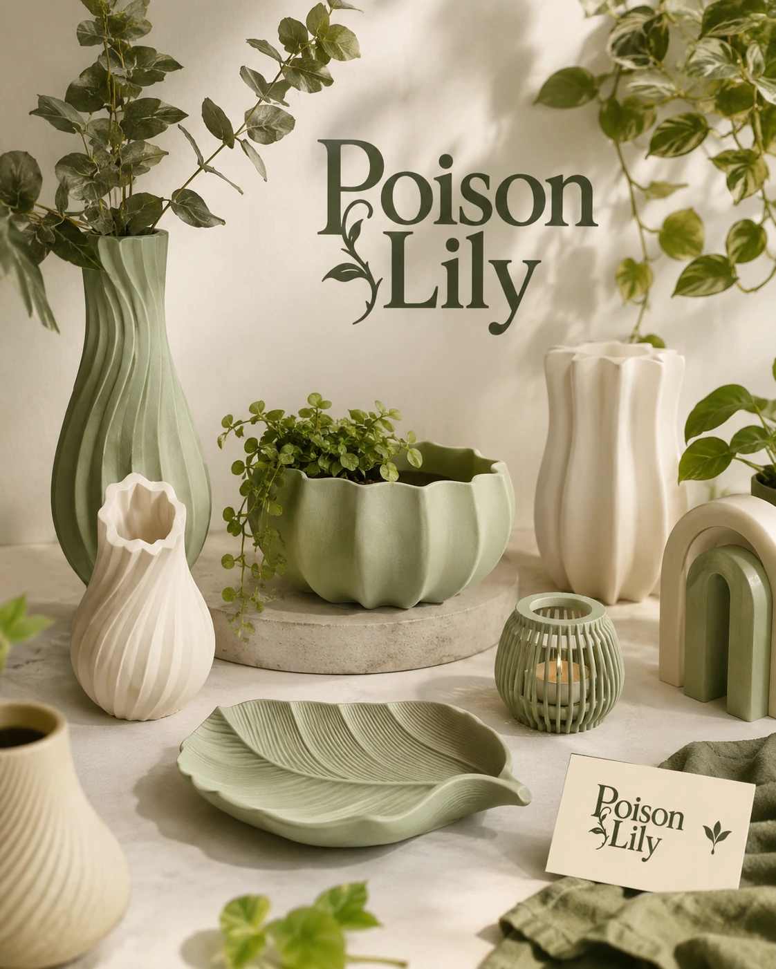 Decoración botánica PoisonLily para el hogar