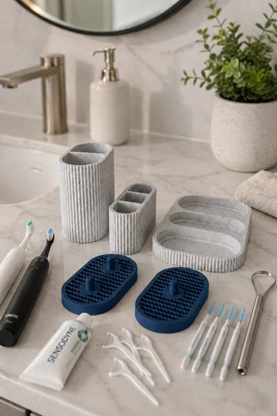 Dentia Holder en Azul Oscuro