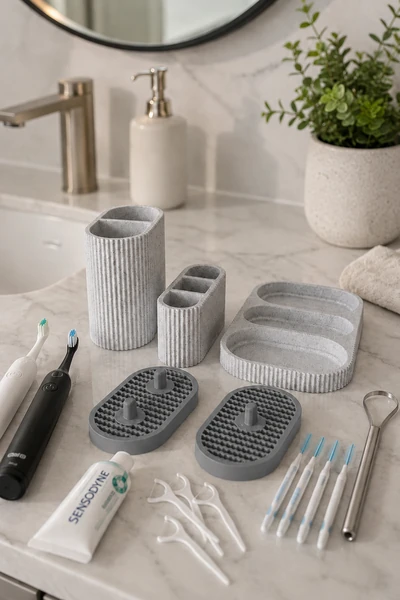 Dentia Holder en Gris Piedra