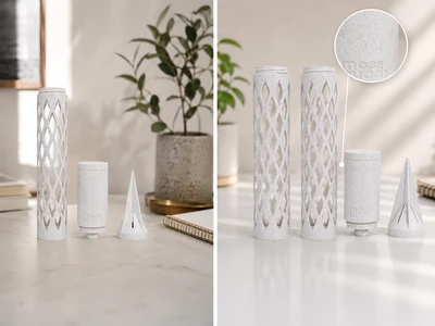 Moss Buddy en Marmol Blanco