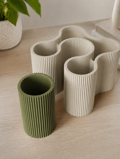 Snoova Compact en Grande Blanco Hueso - Pequena Verde Oscuro