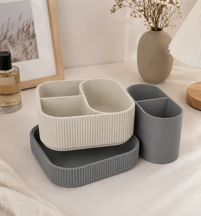 Stacksey en Gris Piedra Blanco Hueso