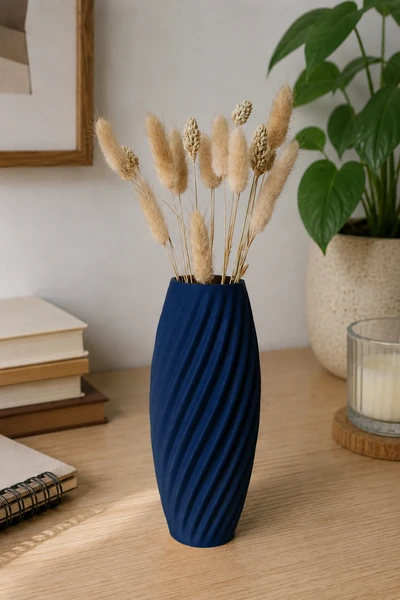 Texturia Spiral en Azul Oscuro