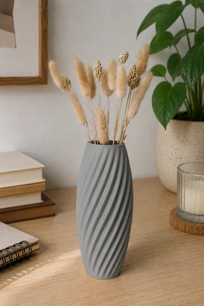 Texturia Spiral en Gris Ceniza