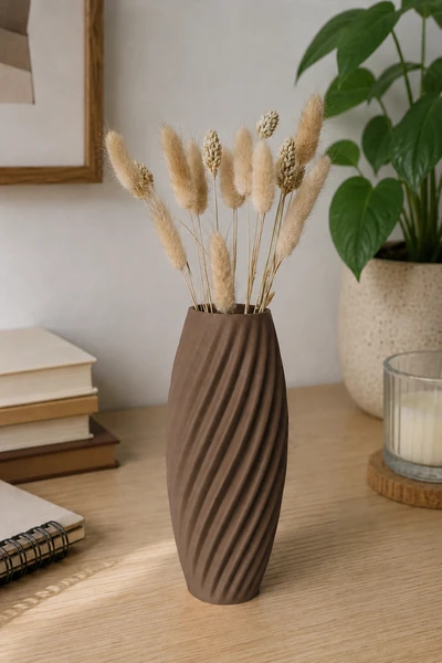 Texturia Spiral en Marron Oscuro